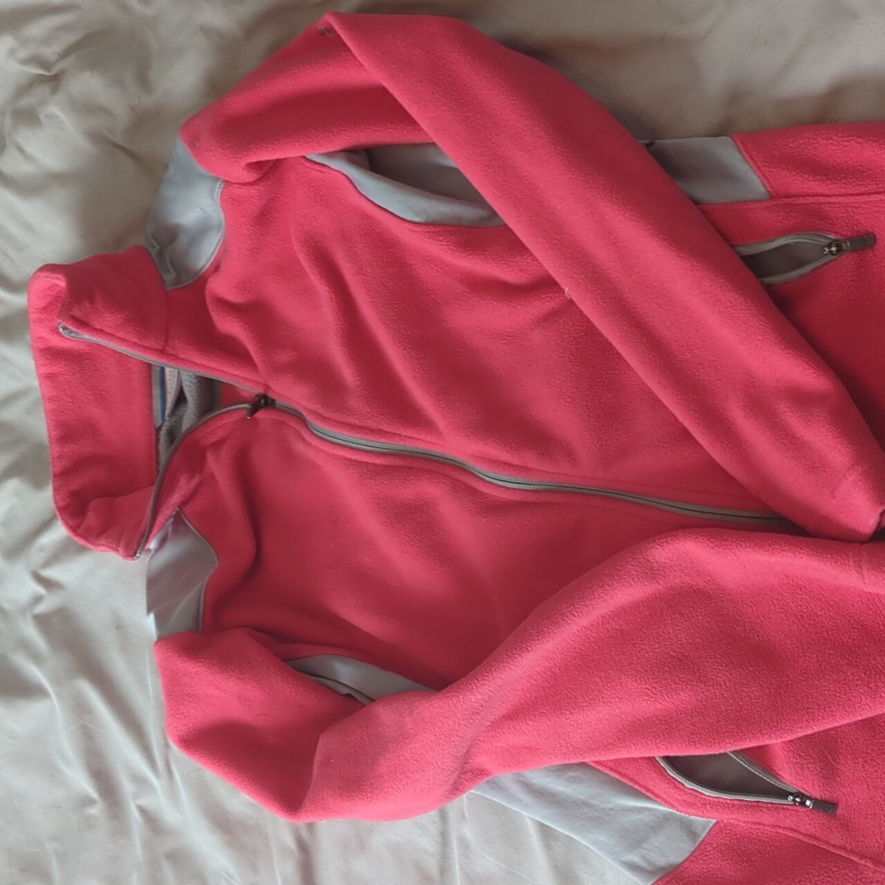 Columbia Pink and Gray Fleece Jacket